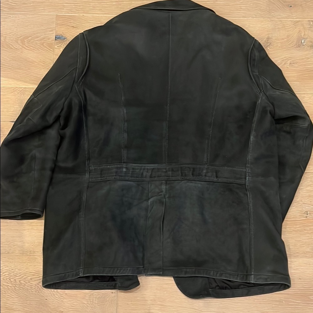 Dark Gray/ Black suede/leather Italian Jacket. - Picture 5 of 12